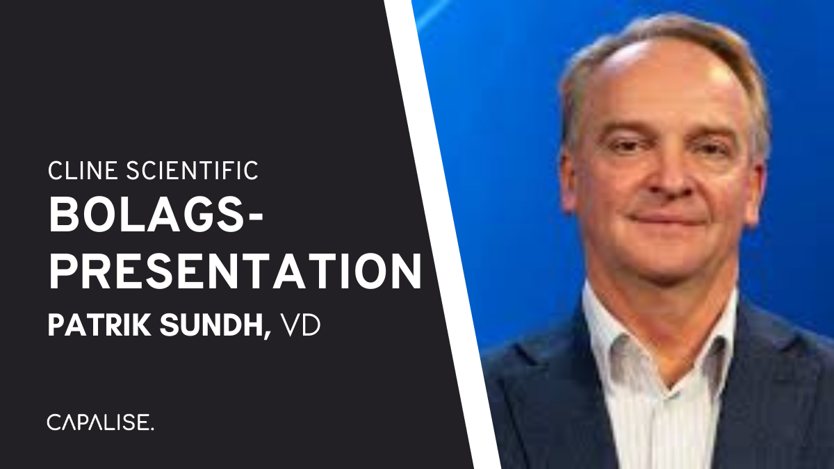 Bolagspresentation – Cline Scientific
