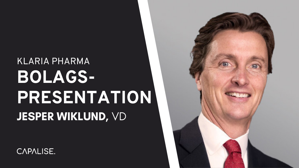 Bolagspresentation – Klaria Pharma